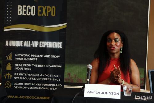 Jamila Johnson speaks at the 2024 BECO EXPO