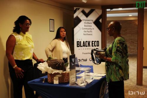 Vendors Gesa Credit Union hosts a table at the 2024 BECO EXPO